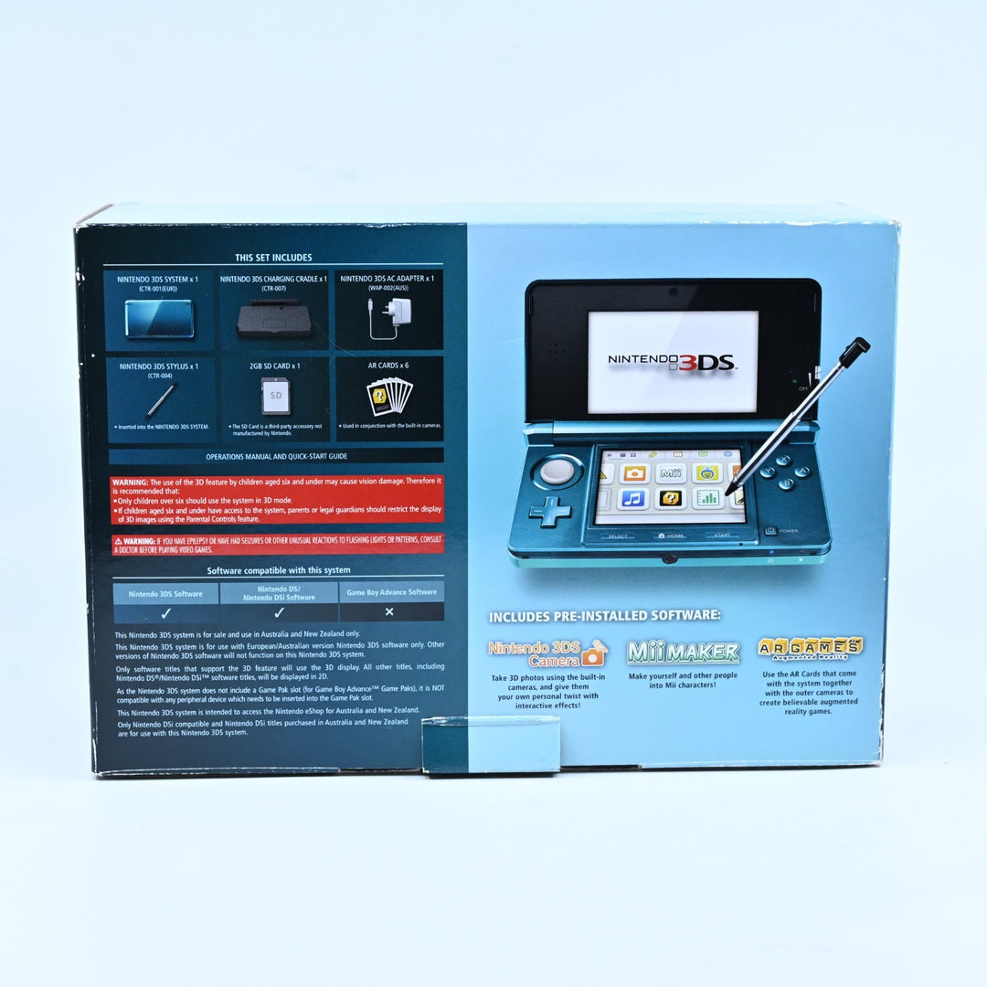 Aqua Blue - Nintendo 3DS Boxed Console - CTR-001 - PAL - FREE POST!