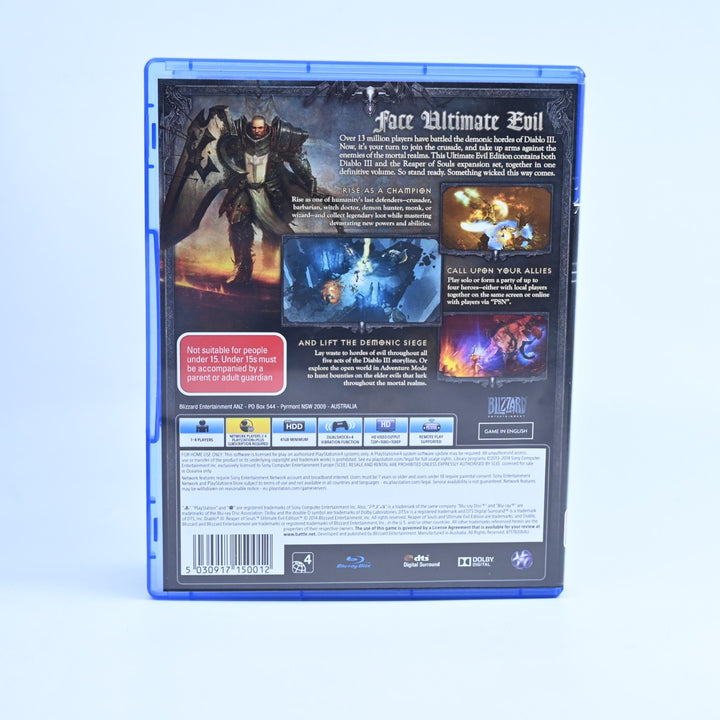 Diablo III: Reaper of Souls - Ultimate Evil Edition Sony Playstation 4 PS4 Game