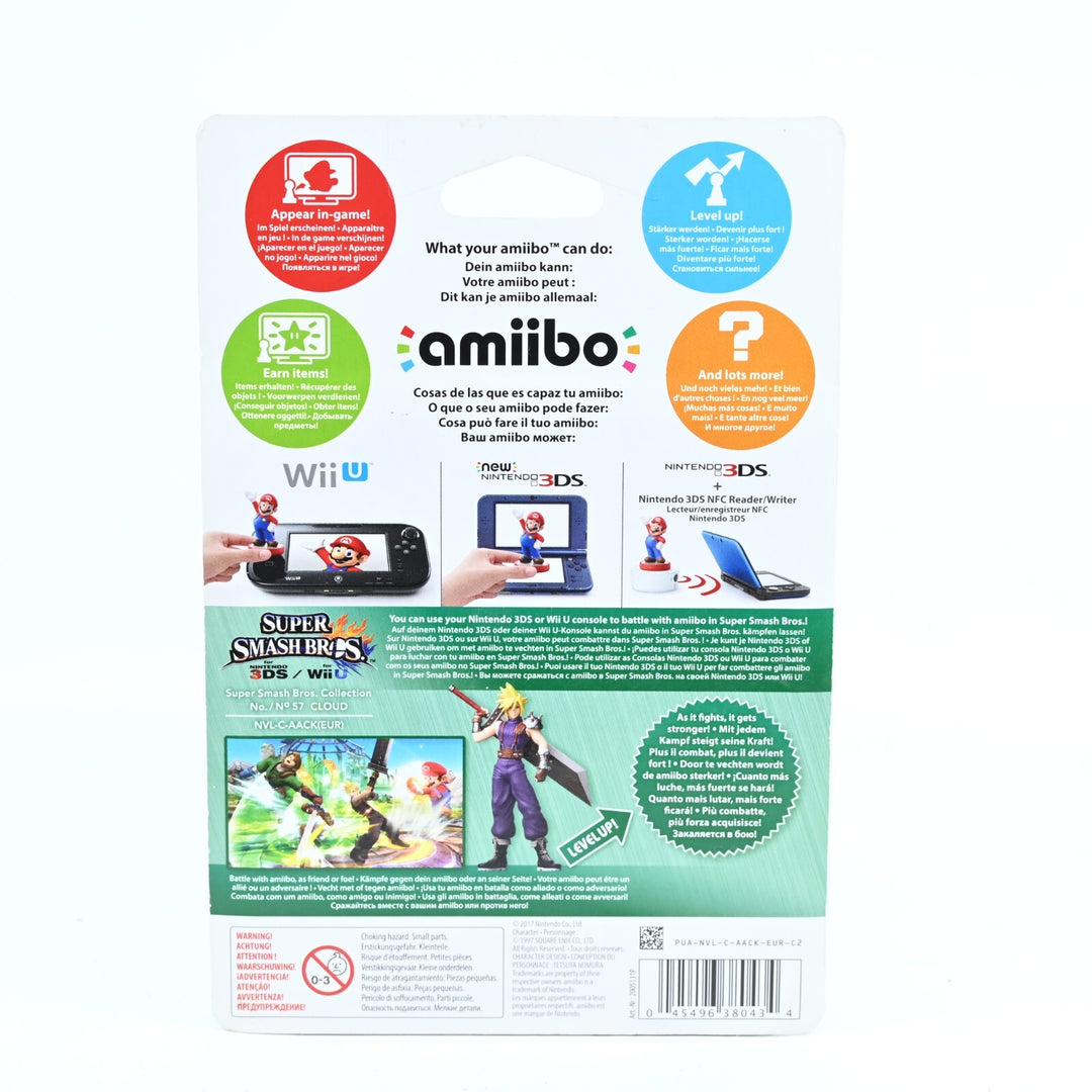 SEALED! - Cloud Amiibo No. 57 - Super Smash Bros. Collection - Toy