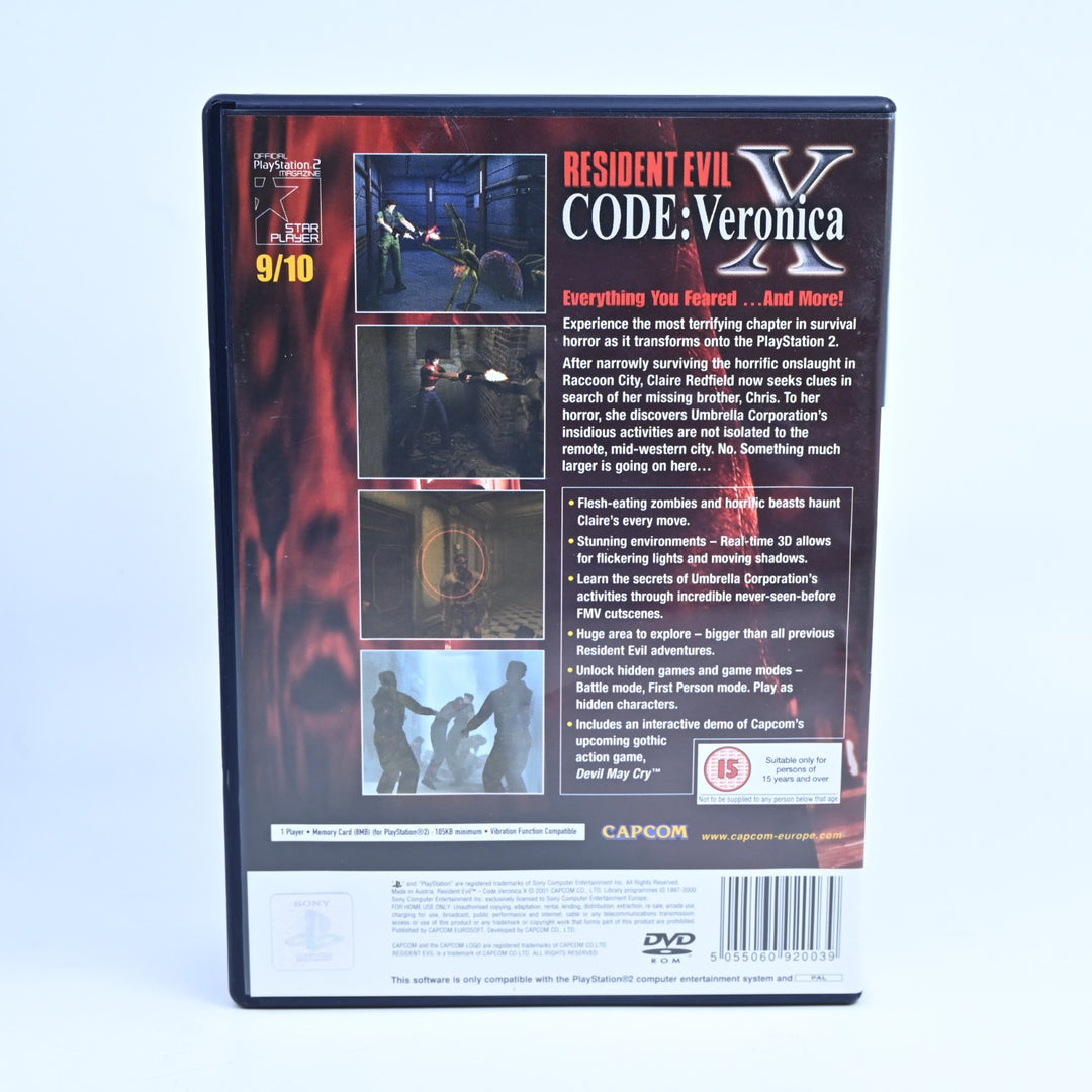 Resident Evil Code: Veronica X - Sony Playstation 2 / PS2 Game + Manual - PAL