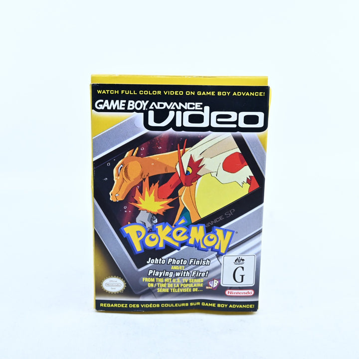 Pokemon "Johto Photo Finish / Playing With Fire" Nintendo Gameboy Advance Video