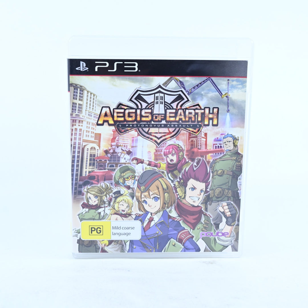 Aegis of Earth: Protonovus Assault - Sony Playstation 3 / PS3 Game + Manual
