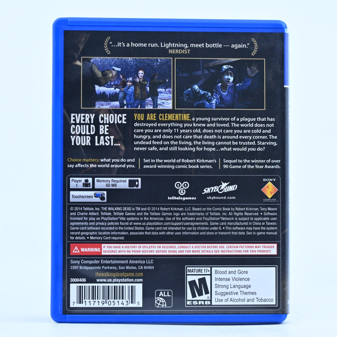 The Walking Dead - Season Two - Sony PS Vita Game - FREE POST!
