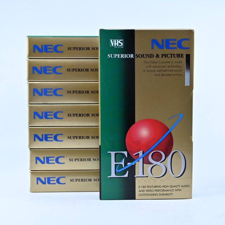 NEC E-180 Blank VHS Cassette Tape - PAL - VHS