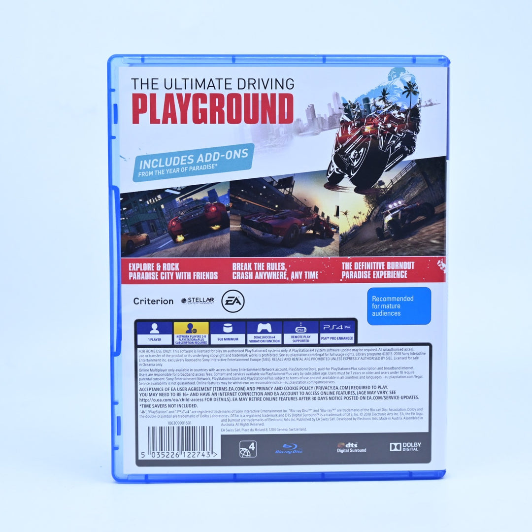 Burnout Paradise Remastered - Sony Playstation 4 / PS4 Game - FREE POST!