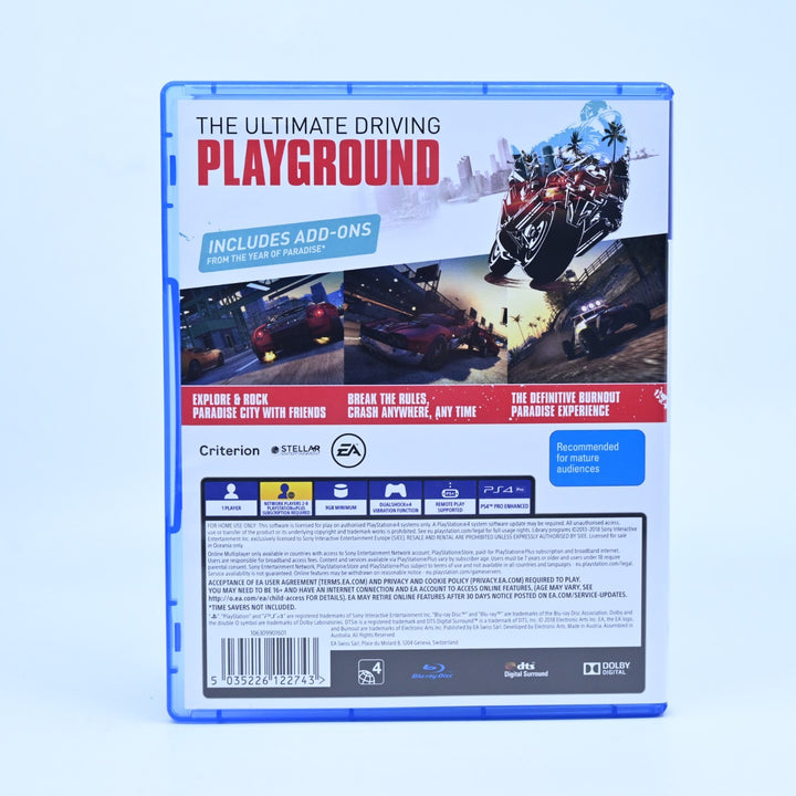 Burnout Paradise Remastered - Sony Playstation 4 / PS4 Game - FREE POST!