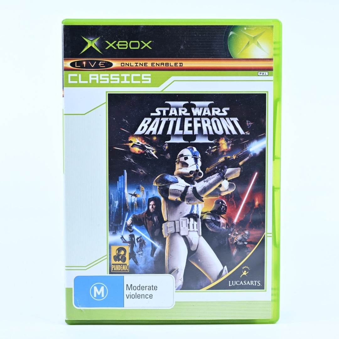 Star Wars Battlefront II - Original Xbox Game + Manual - PAL - MINT DISC!