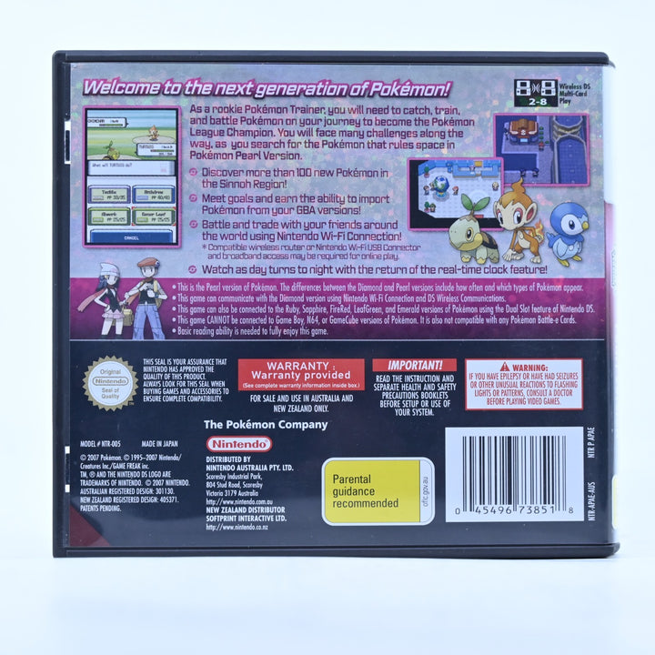 Pokemon Pearl - Nintendo DS Game - PAL + Manual - FREE POST!