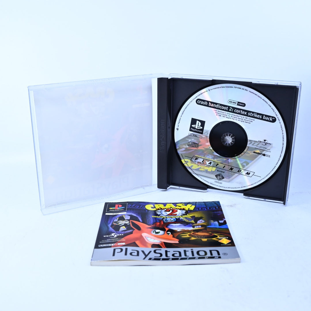 Crash Bandicoot 2: Cortex Strikes Back - Sony Playstation 1 / PS1 Game + Manual