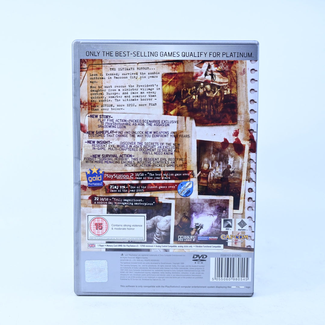 Resident Evil 4 - Sony Playstation 2 / PS2 Game + Manual - PAL - MINT DISC!