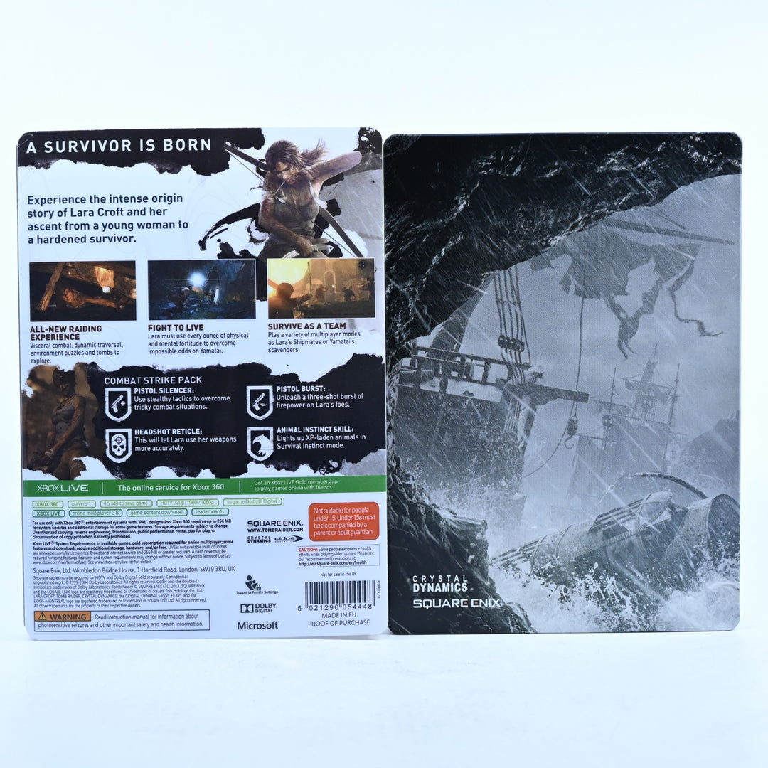 Tomb Raider - Steelbook Edition - Xbox 360 Game + Manual - PAL - MINT DISC!