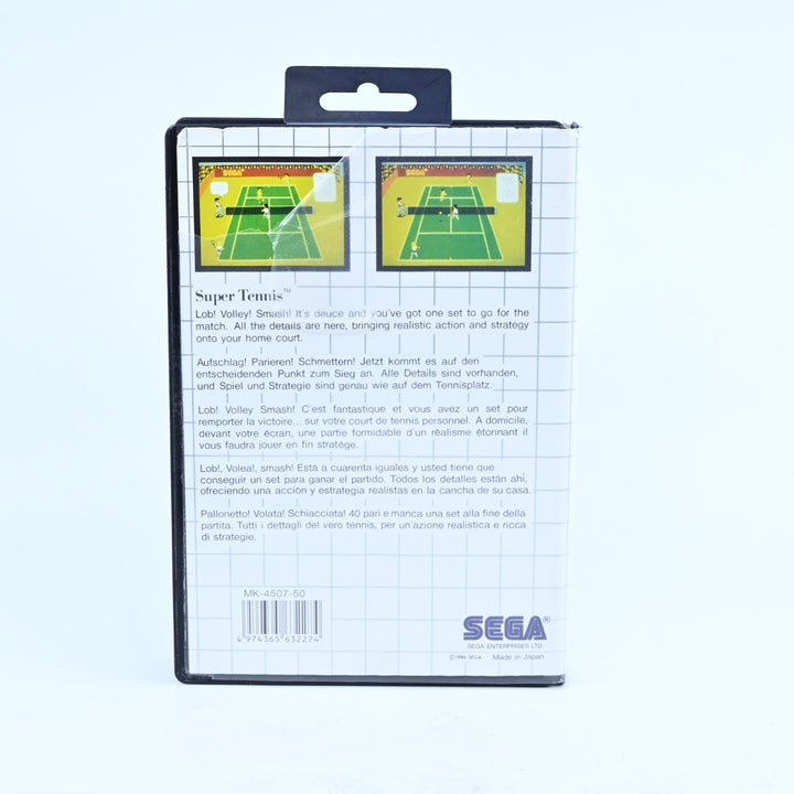 Super Tennis - Sega Master System Game + Manual - PAL - FREE POST!