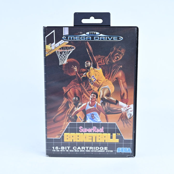 SuperReal Basketball - Sega Mega Drive Game + Manual - PAL - FREE POST!