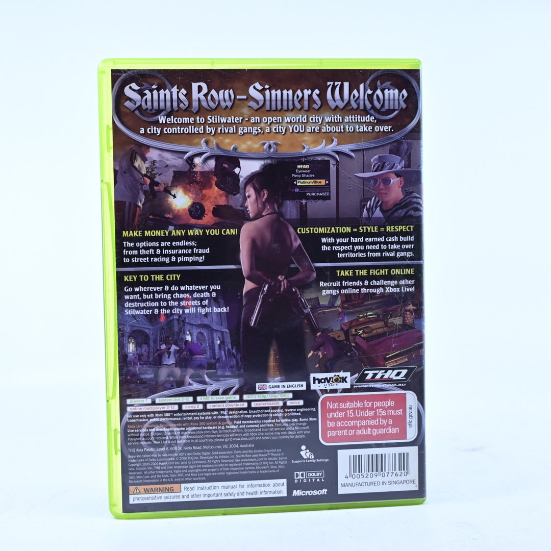 Saints Row - Xbox 360 Game + Manual - PAL - MINT DISC!
