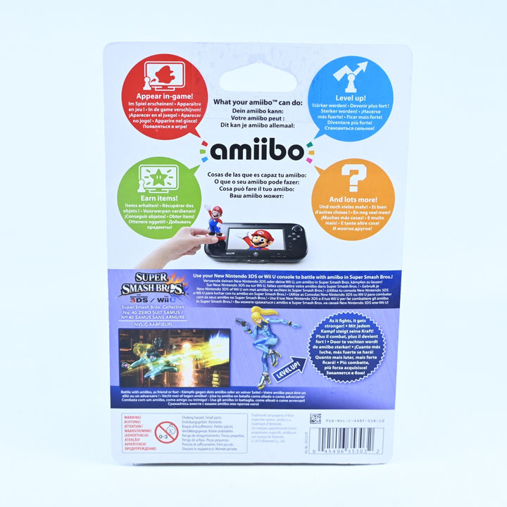 SEALED! Zero Suit Samus Amiibo No. 40 - Super Smash Bros. Collection - Toy