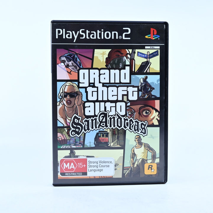 Grand Theft Auto: San Andreas - Sony Playstation 2 / PS2 Game + Manual + Map