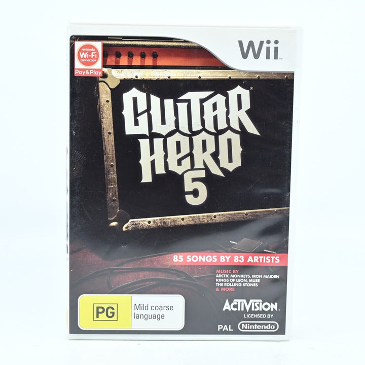 Guitar Hero 5 - Nintendo Wii Game + Manual - PAL - MINT DISC!