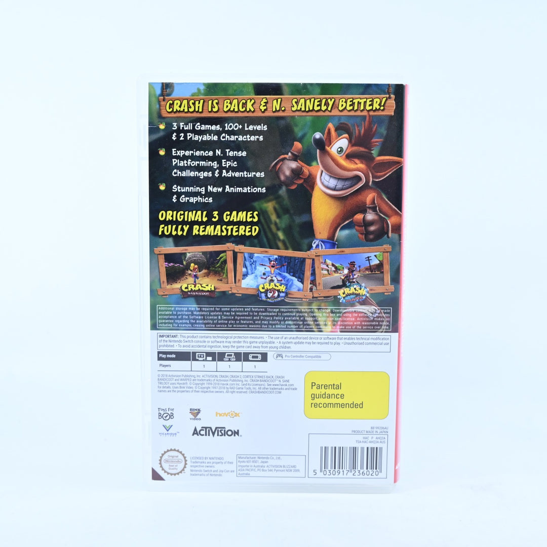 Crash Bandicoot N.Sane Trilogy - Nintendo Switch Game - FREE POST!