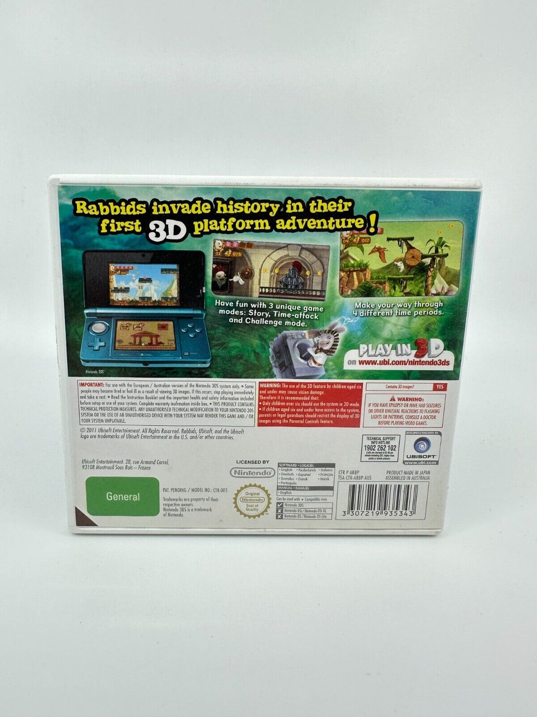 Rabbids 3D - Nintendo 3DS Game - PAL - FREE POST!