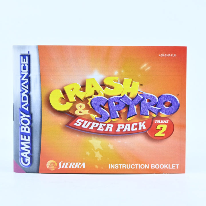 Crash & Spyro Super Pack Volume 2 - Nintendo Gameboy Advance / GBA Boxed Game