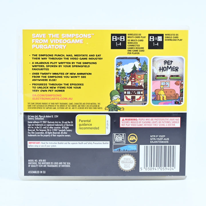 The Simpsons Game - Nintendo DS Game - PAL + Manual - FREE POST!