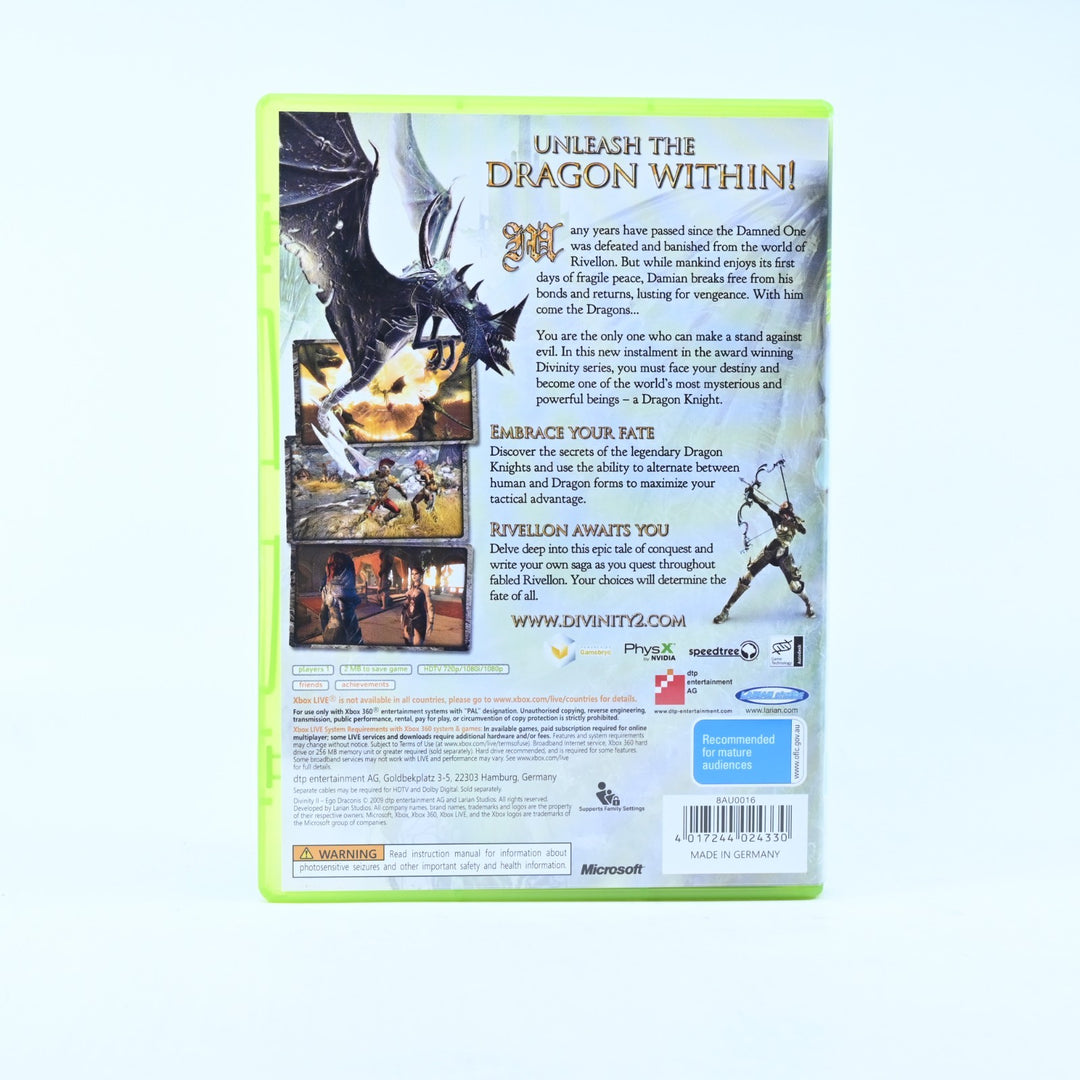 Divinity II Ego Draconis - Xbox 360 Game + Manual - PAL - MINT DISC!