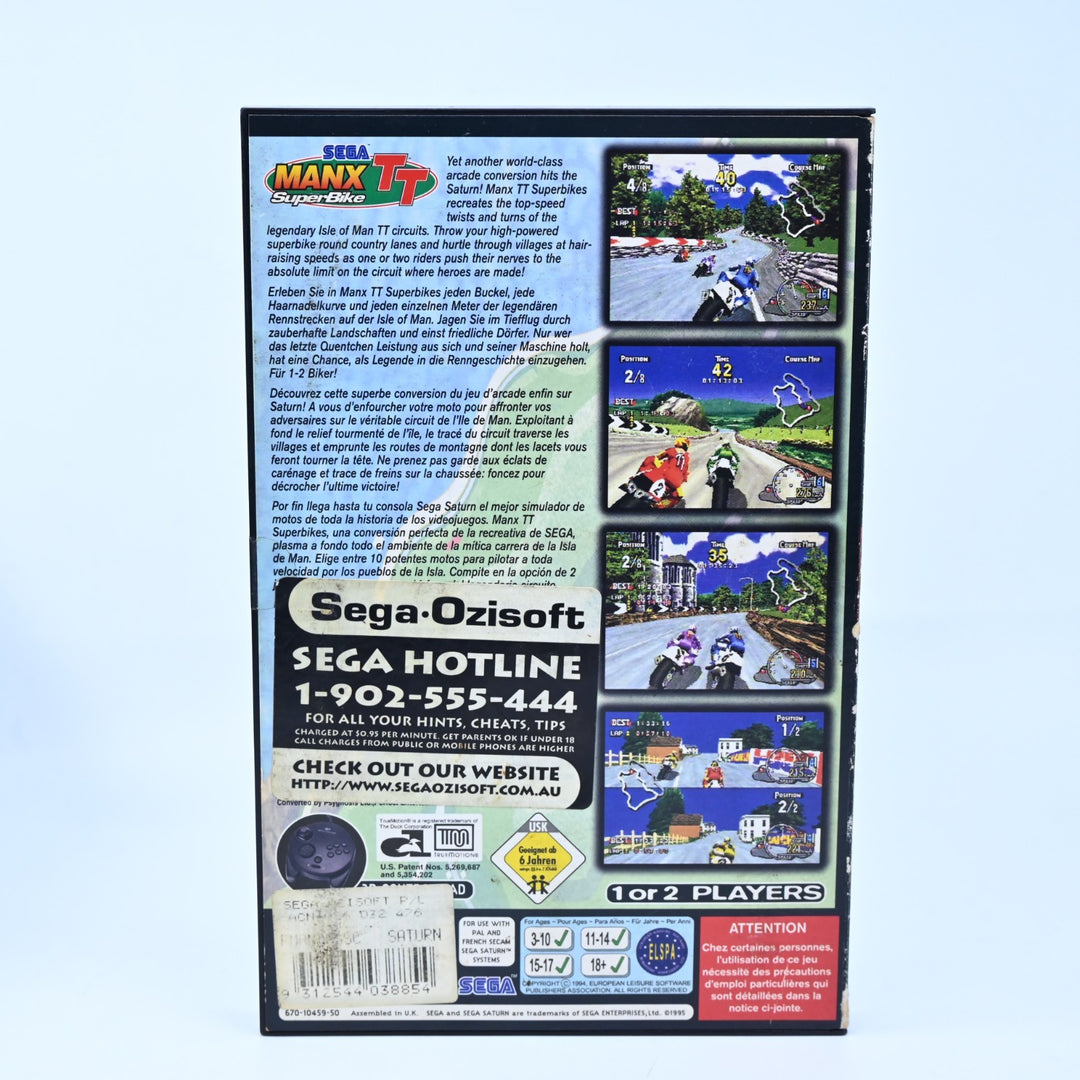Manx TT Superbike - Sega Saturn Game + Manual - PAL - MINT DISC!