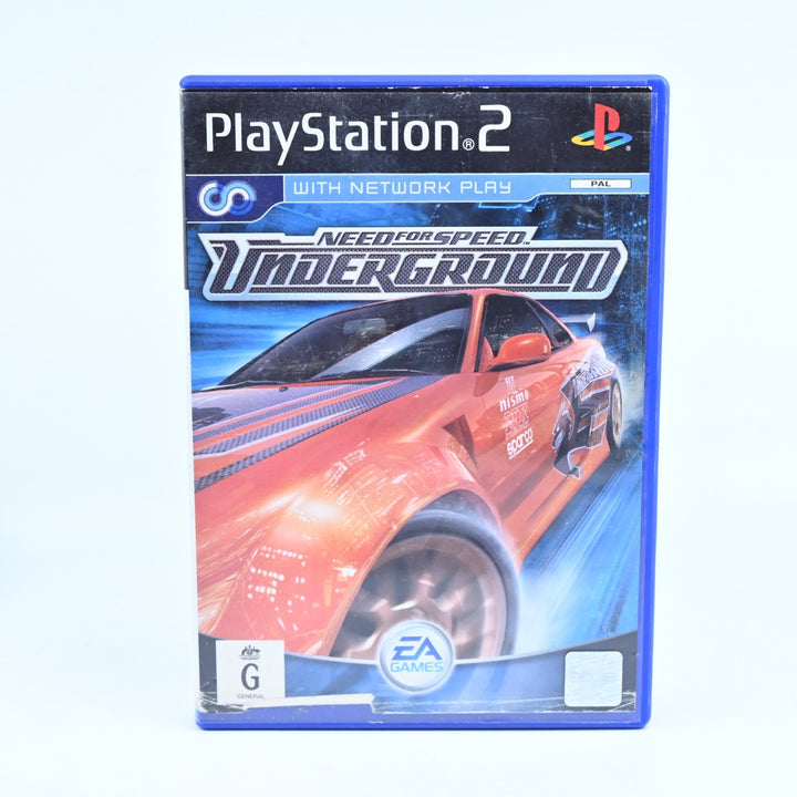Need for Speed: Underground - Sony Playstation 2 / PS2 Game + Manual - PAL