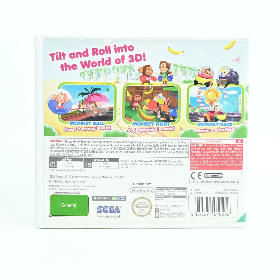 Super Monkey Ball 3D - Nintendo 3DS Game - PAL - FREE POST!