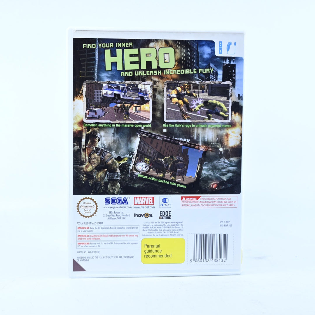 The Incredible Hulk - Nintendo Wii Game + Manual - PAL - MINT DISC!