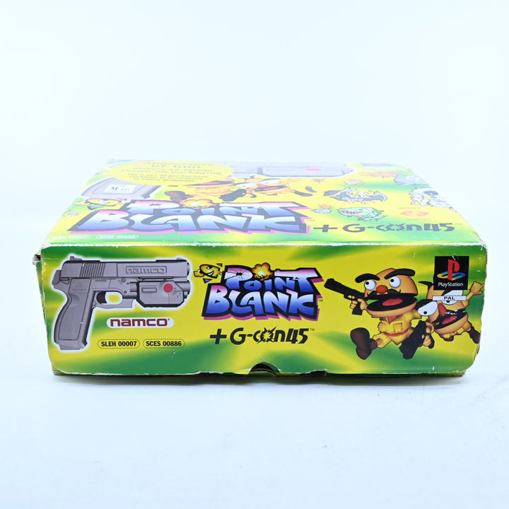 Point Blank - G-Con45 &amp; Game Bundle - PS1 Game + Manual + Light Gun - PAL