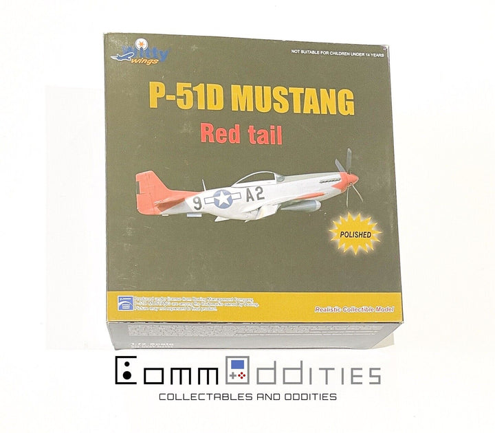 AS NEW! Witty Wings 1:72 - P-51D Mustang Red Tail Model Plane