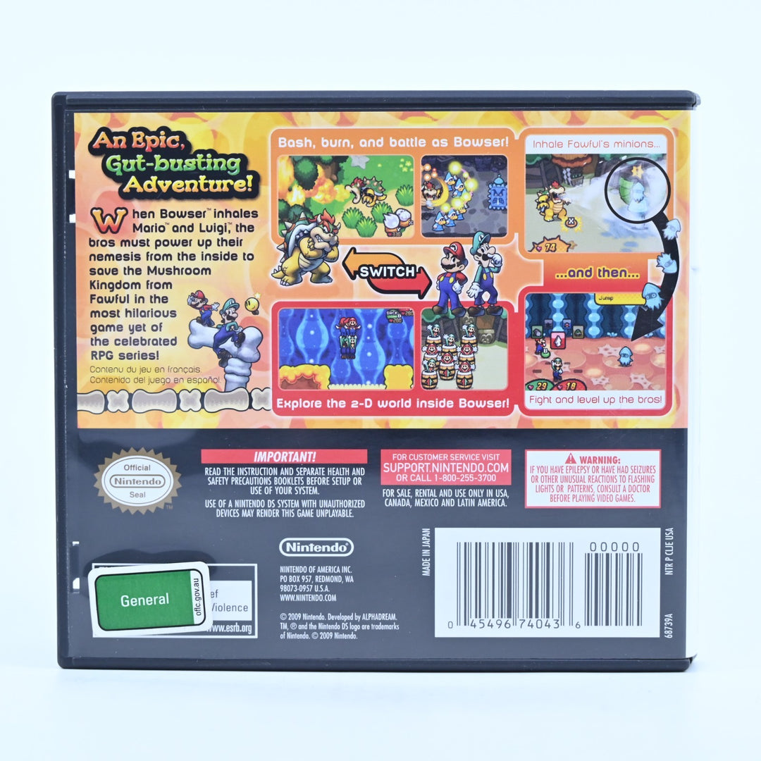 Mario & Luigi: Bowser's Inside Story - Nintendo DS Game - PAL + Manual