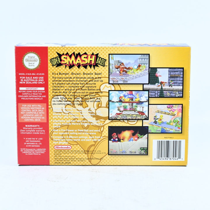 Super Smash Bros. - N64 / Nintendo 64 Boxed Game - PAL - FREE POST!