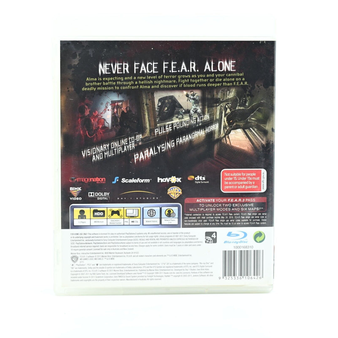 F.E.A.R. 3 - Sony Playstation 3 / PS3 Game - FREE POST!