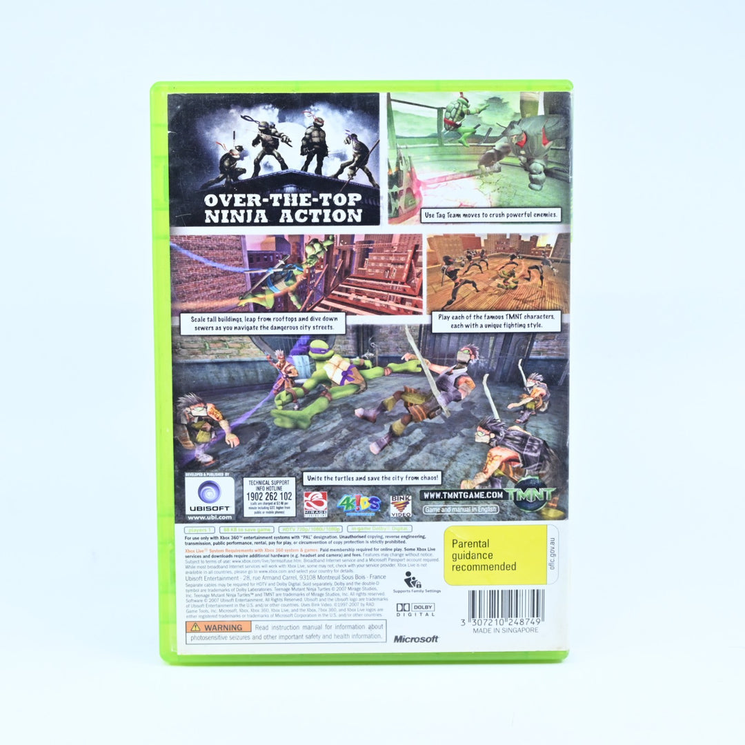 TMNT Teenage Mutant Ninja Turtles - Xbox 360 Game - No Manual - PAL - MINT DISC!