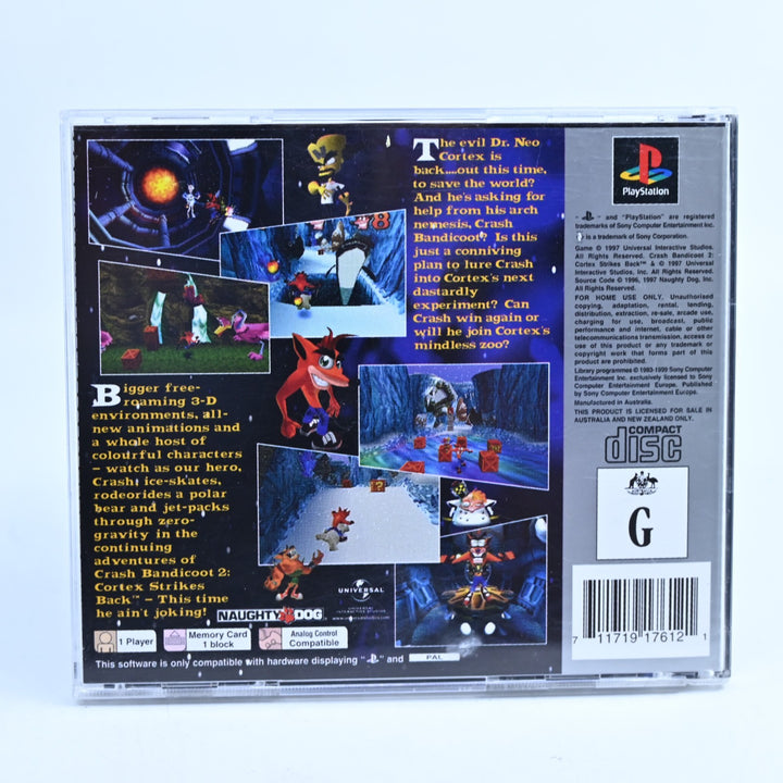 Crash Bandicoot 2: Cortex Strikes Back - PS1 Game + Manual - PAL - MINT DISC!