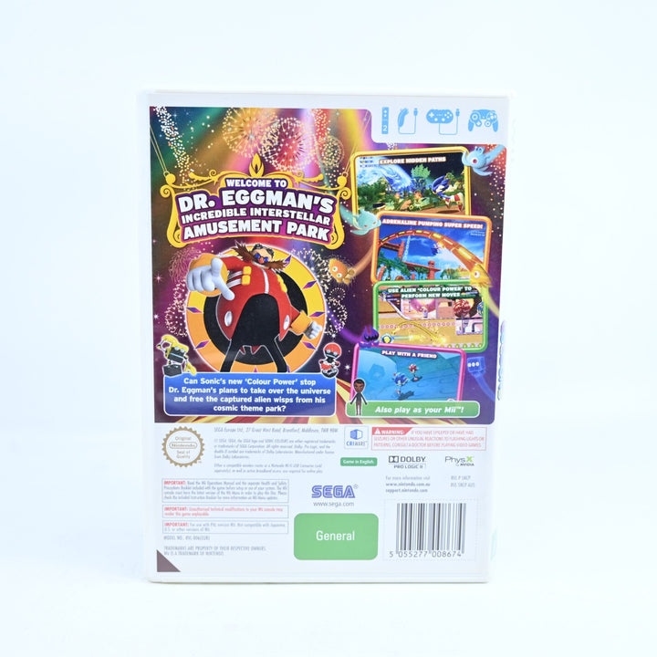 Sonic Colours - Nintendo Wii Game + Manual - PAL - MINT DISC!