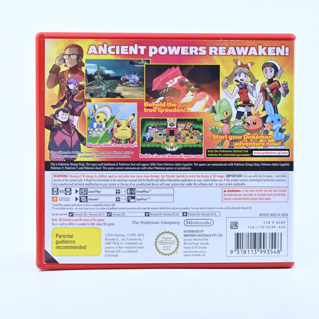 Pokemon Omega Ruby - Nintendo 3DS Game - PAL + Manual - FREE POST!