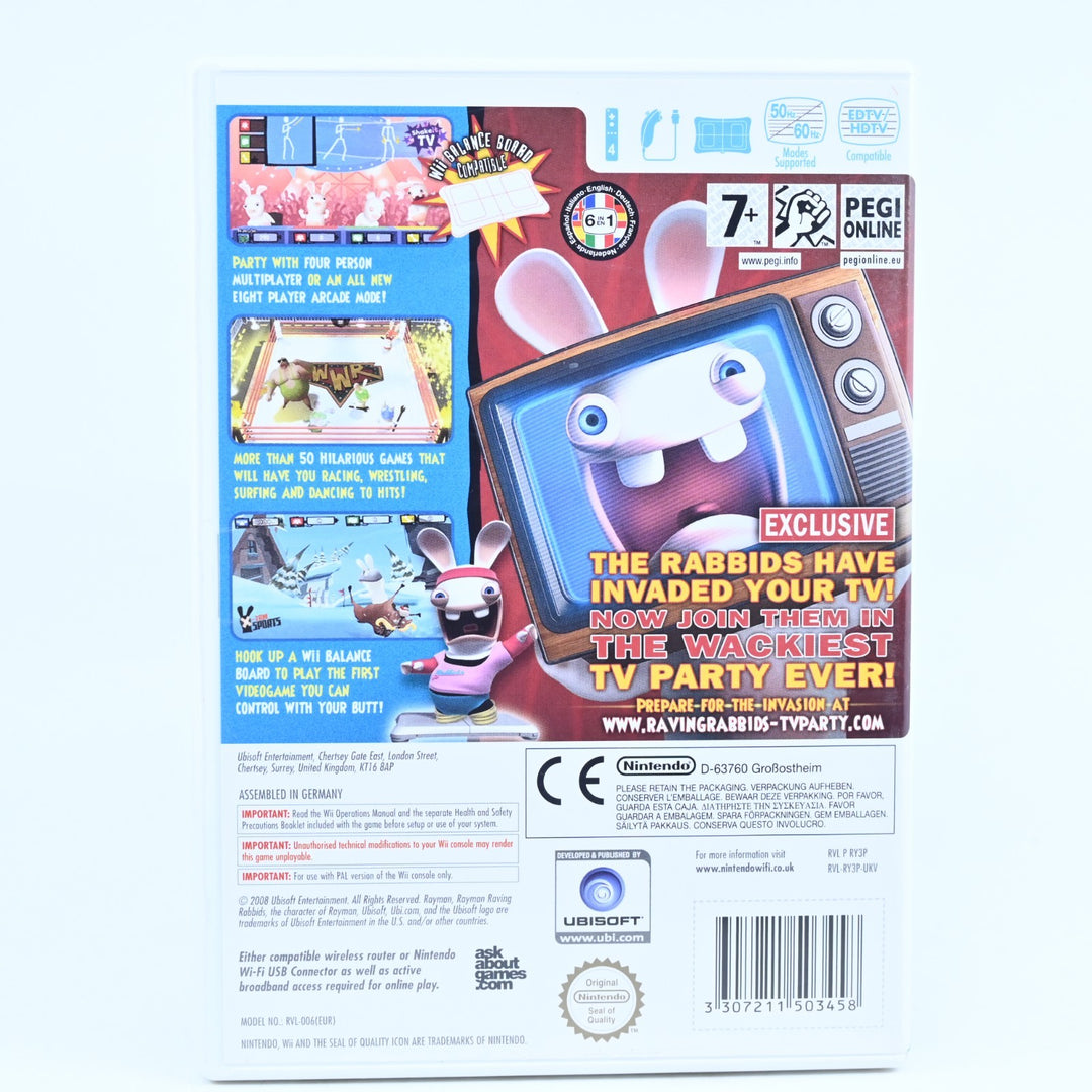 Rayman Raving Rabbids: TV Party - Nintendo Wii Game + Manual - PAL
