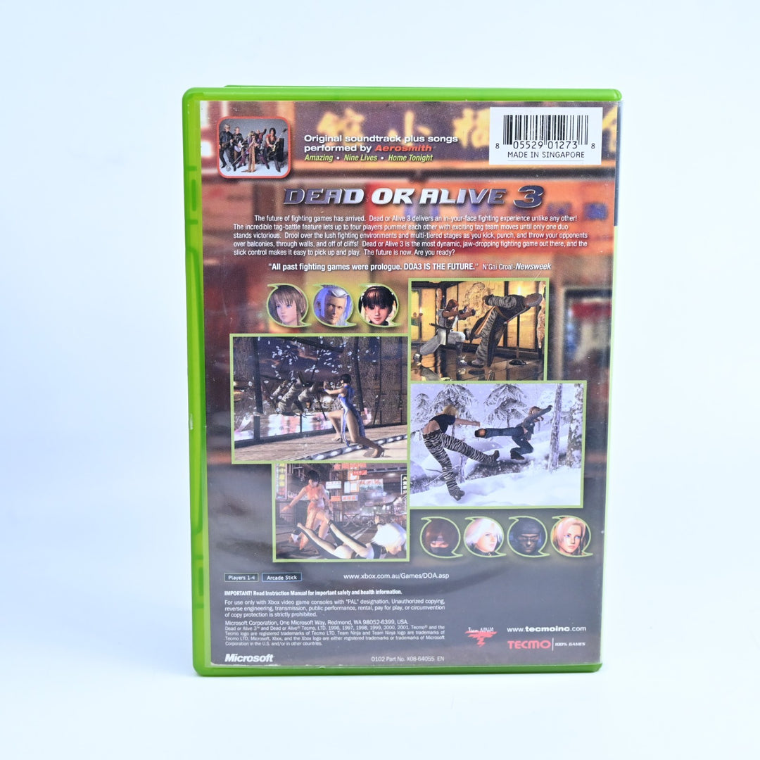 Dead or Alive 3 - Original Xbox Game + Manual - PAL - MINT DISC!