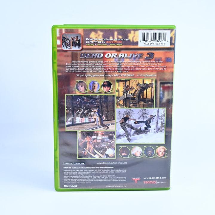 Dead or Alive 3 - Original Xbox Game + Manual - PAL - MINT DISC!
