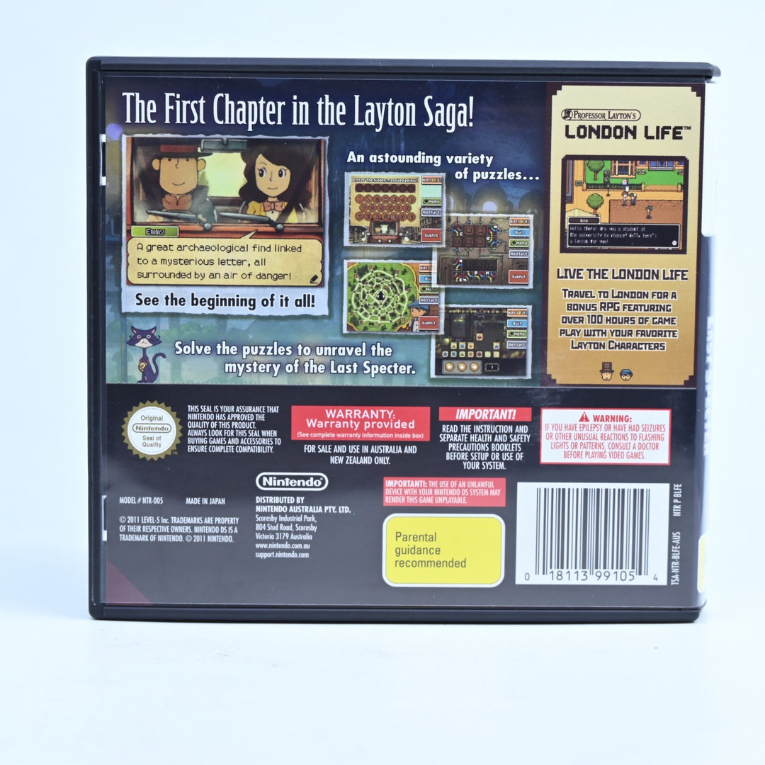 Professor Layton and the Last Specter - Nintendo DS Game - PAL + Manual