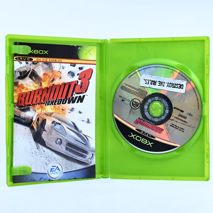 Burnout 3 Takedown - Original Xbox Game + Manual - PAL - MINT DISC!