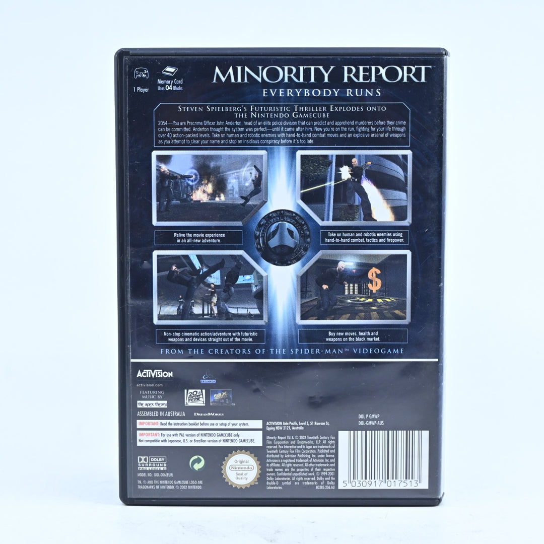 Minority Report: Everybody Runs - Nintendo Gamecube Game + Manual - PAL