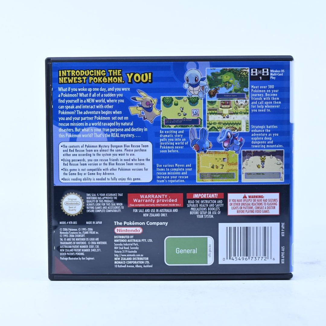Pokemon Mystery Dungeon: Blue Rescue Team - Nintendo DS Game - PAL + Manual
