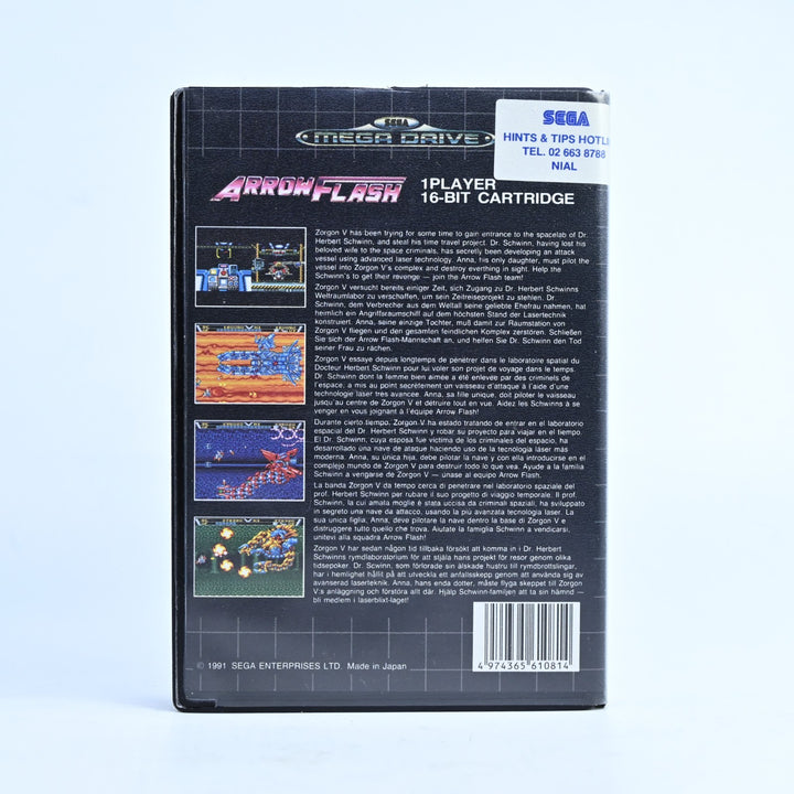 Arrow Flash - Sega Mega Drive Game + Manual - PAL - FREE POST!