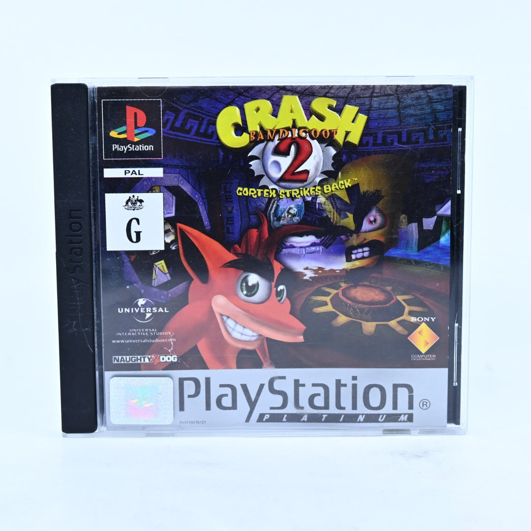 Crash Bandicoot 2: Cortex Strikes Back - Sony Playstation 1 / PS1 Game + Manual