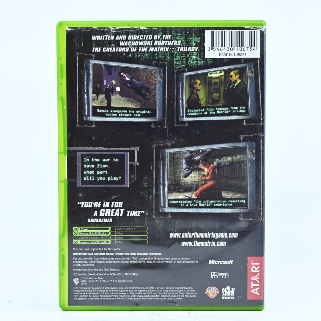 Enter the Matrix - Original Xbox Game + Manual - PAL - MINT DISC!