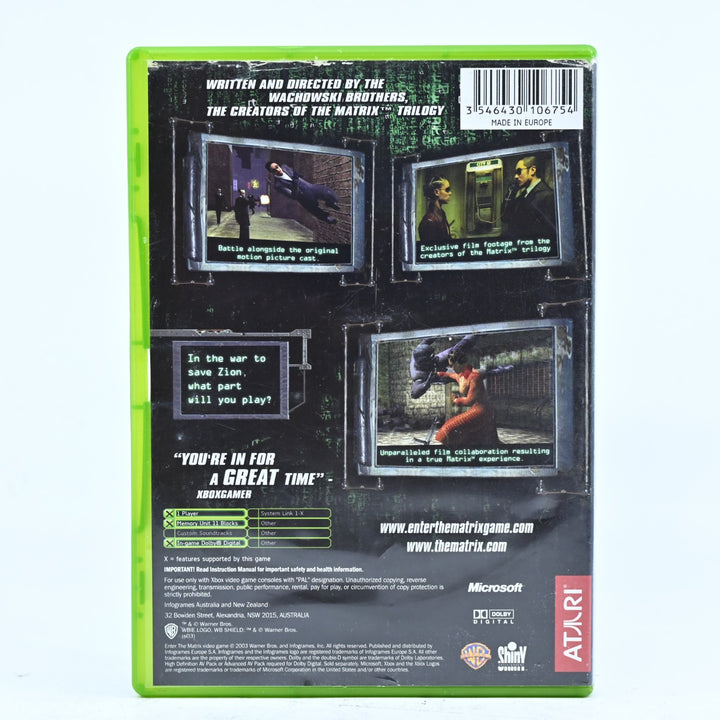Enter the Matrix - Original Xbox Game + Manual - PAL - MINT DISC!